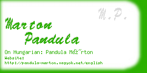 marton pandula business card